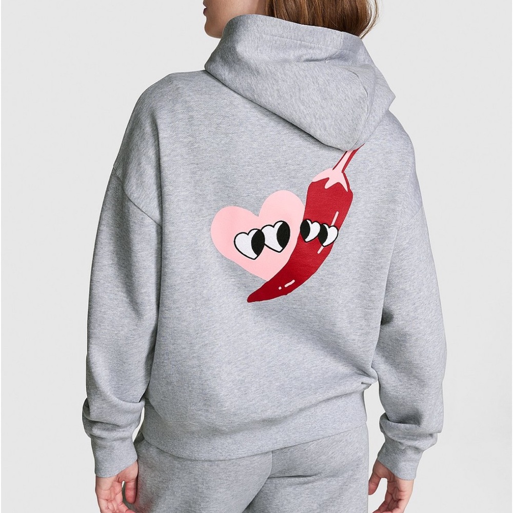 Victoria’s Secret PINK IVY FLEECE CAMPUS HOODIE XSMALL